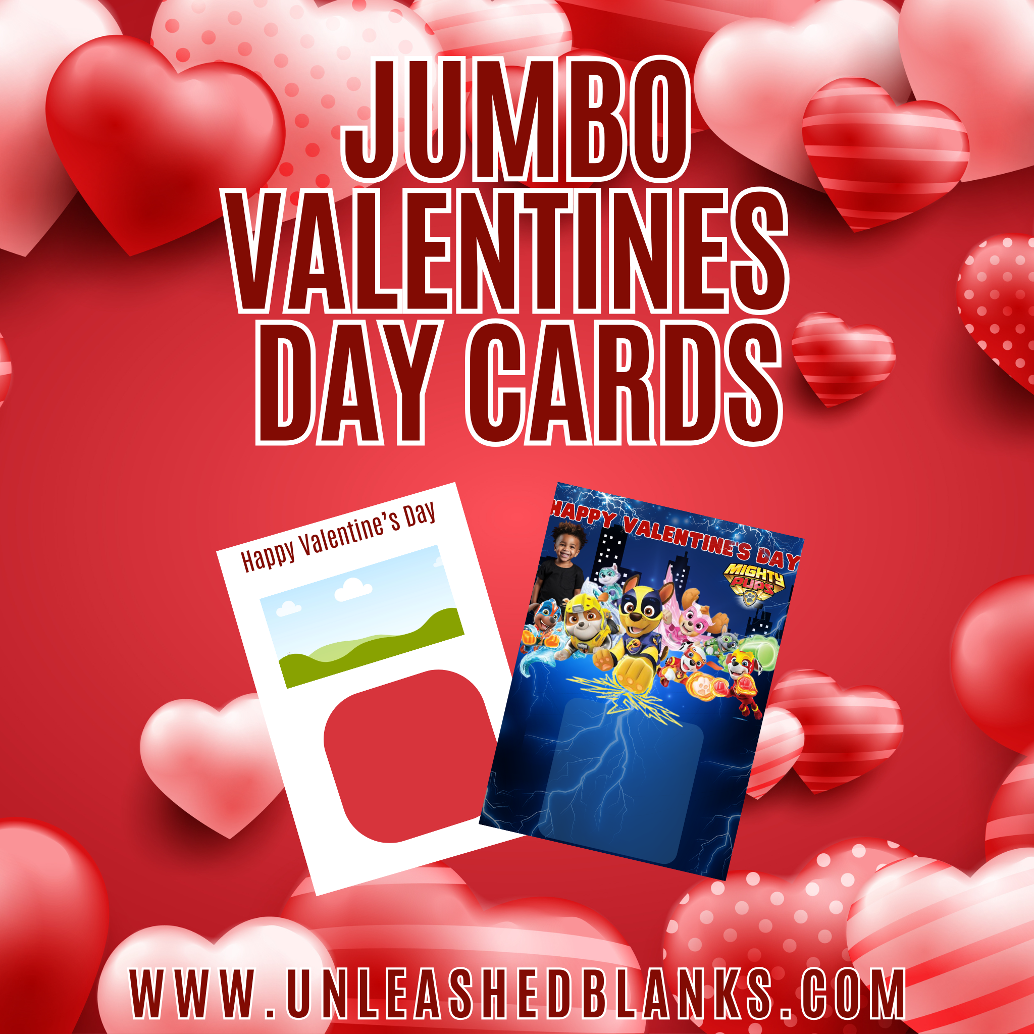 JUMBO Valentines Day Cards