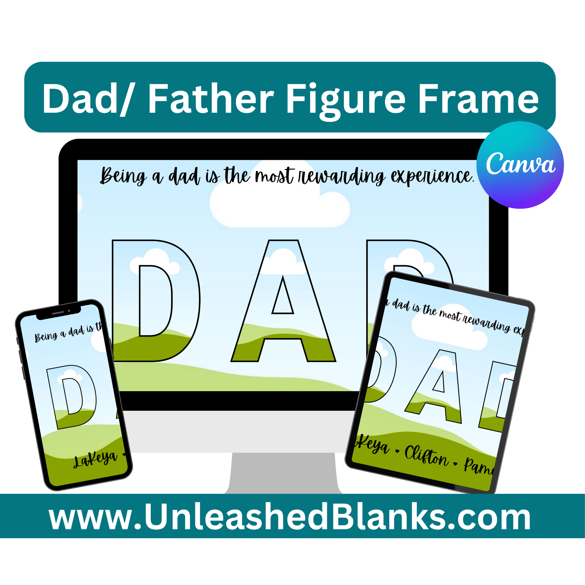 Dad/Father Figure Frame with Mockup