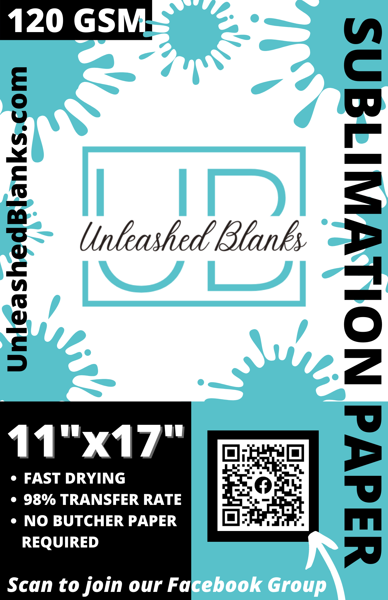 Unleashed Blanks Sublimation Paper
